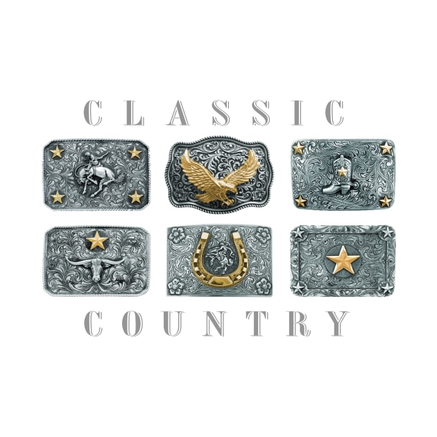 Classic Country and Western Belt Buckles by PLAYDIGITAL2020