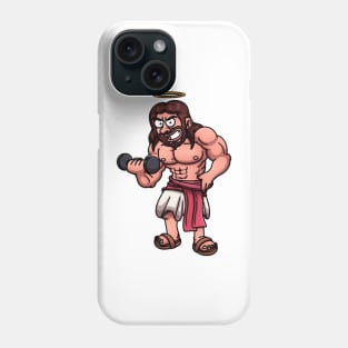 Jesus Working Out Phone Case