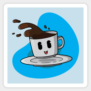 Kawaii Coffee Cup Design 3 Sticker for Sale by eyestetix