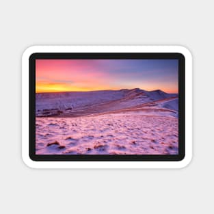 Corn Du, Pen y Fan and Cribyn sunset Magnet