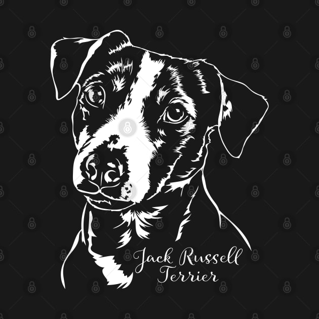 Funny Jack Russell Terrier dog portrait gift by wilsigns