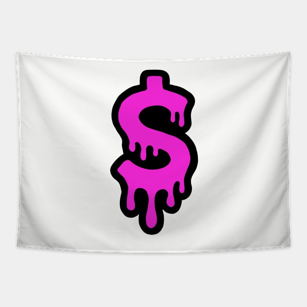 pink money symbol Tapestry by gdm123