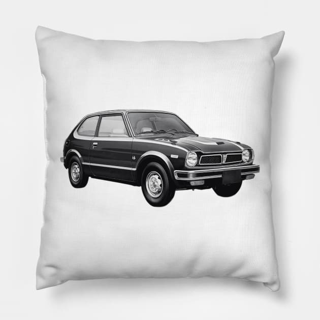 Honda Civic CVCC Version 1 Pillow by CarTeeExclusives