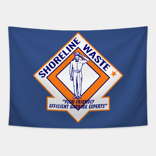 Shoreline Waste Logo Tapestry by BigOrangeShirtShop