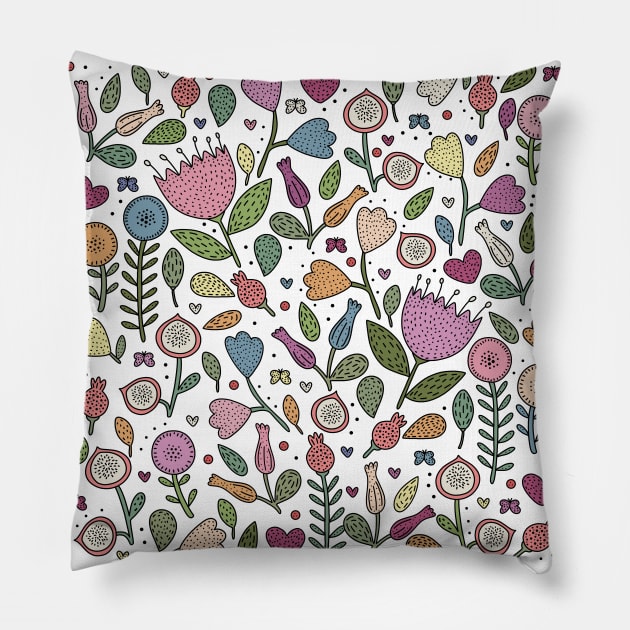 Floral pattern Pillow by valentinahramov