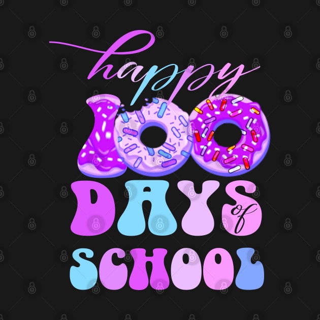 100th days of school Funny pink groovy donuts kindergarten Teachers by NIKA13