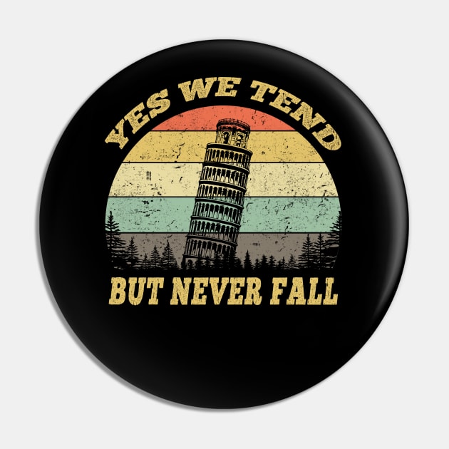 Leaning Tower of Pisa Italy Vintage Retro Pin by nedjm