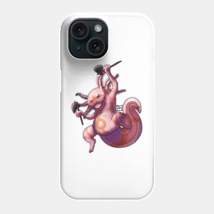 Axe-O-Lotl the Axolotl Warrior - Cute Cartoon Animal Phone Case