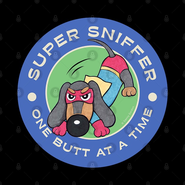 Super Sniffer Cute Doxie Dachshund Dog by Danny Gordon Art