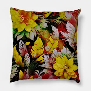 Trippy floral art Pillow