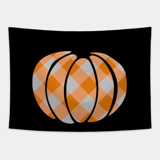 Fall Plaid Pumpkin Tapestry