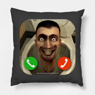 Skibidi Toilet is Calling I Love Skibidi Toilet Pillow