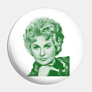 vintage Bea Arthur (31) - green solid style Pin