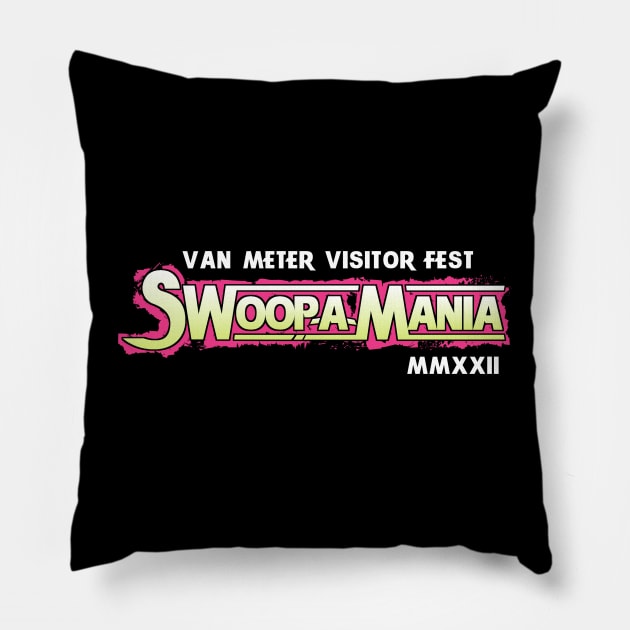 VAN METER VISITOR FESTIVAL SWOOP-A-MANIA IOWA Pillow by bigfootsociety