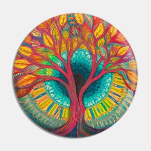 Balance and Flow: Harmonizing Energies in the Tree of Life Mandala Pin