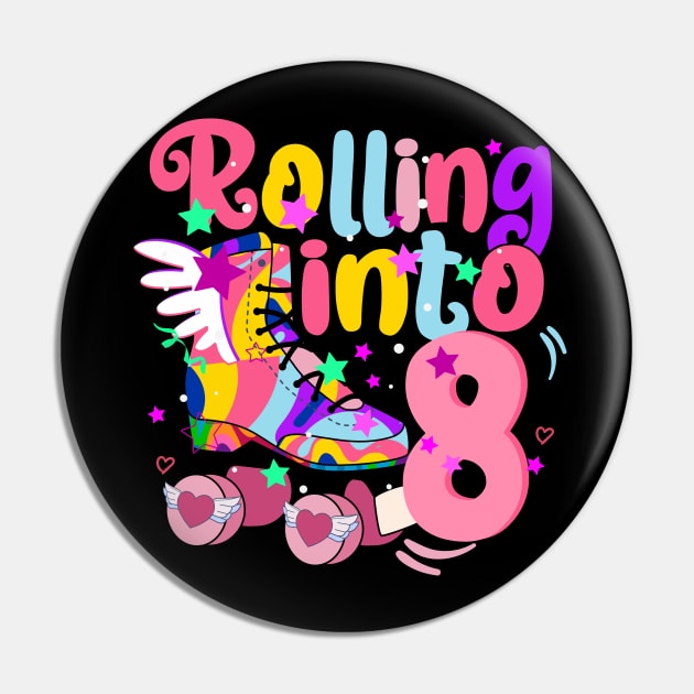 rolling into 8 - 8th birthday girl roller skates theme party Pin by savage land 