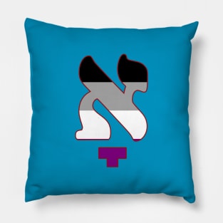 Kometz Aleph (Ace Pride Colors) Pillow