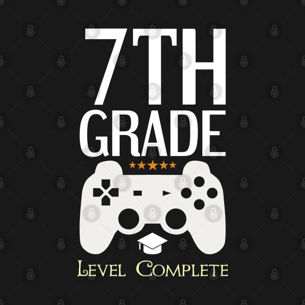 7th Grade Level Complete Video Gamer Birthday Gift by Tesszero