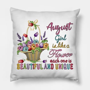 August Girl - Flower Basket Pillow