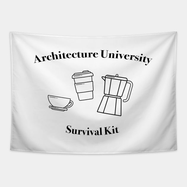 Architecture University Survival Kit Architecture Student Life Tapestry by A.P.