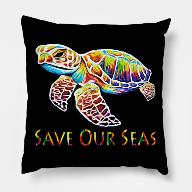 Save Our Seas Pillow by RockettGraph1cs