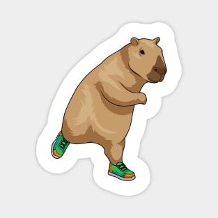 Capybara Runner Running Sports Magnet