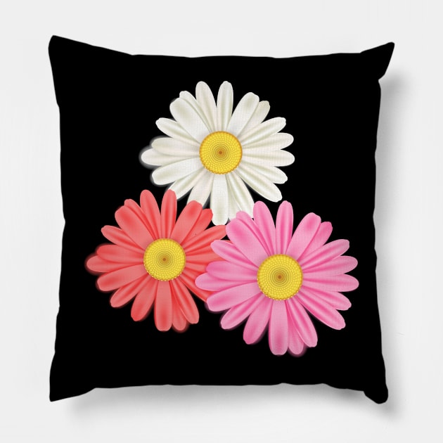 Flower Tee Pillow by StrikerTees