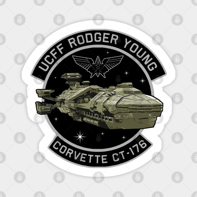 Starship Troopers Rodger Young Patch Magnet by PopCultureShirts