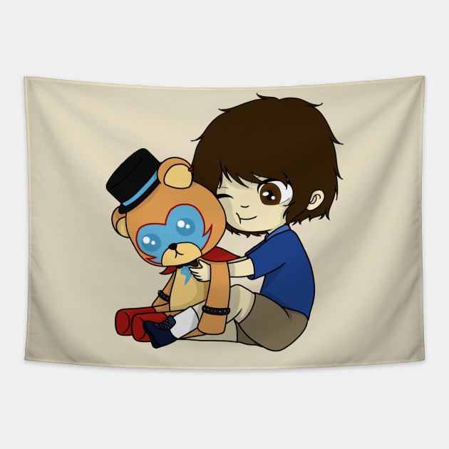 FNAF security breach (Gregory and freddy plush) Tapestry by LillyTheChibi