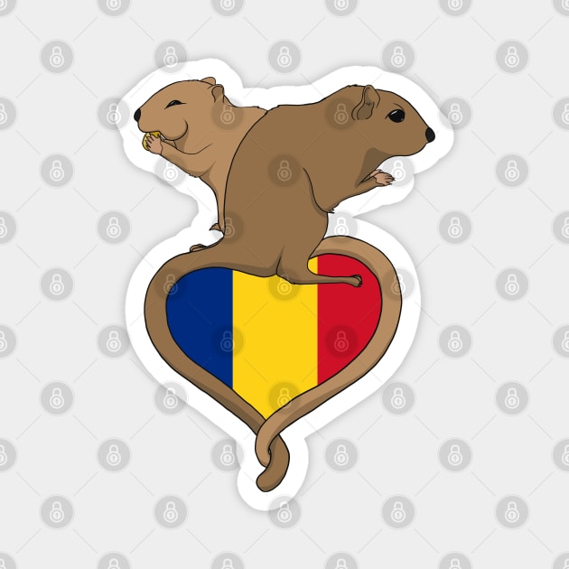 Gerbil Romania (light) Magnet by RampArt