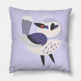 Happy Purple Bird Pillow