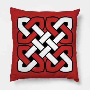 Celtic Interwoven Endless Knot Geometric Pattern 5 Pillow