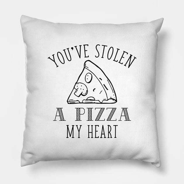 A Pizza My Heart Pillow by LuckyFoxDesigns