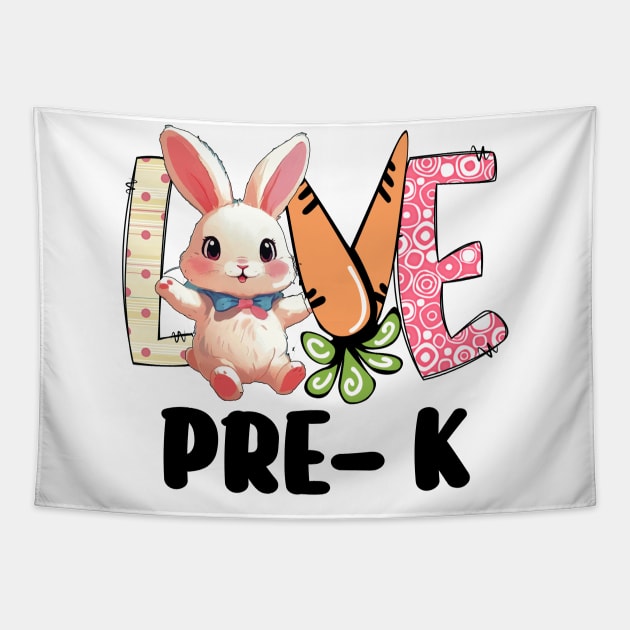 Happy Easter day Pre-k Squad Love Teacher life easter 2024 Tapestry by AlmaDesigns