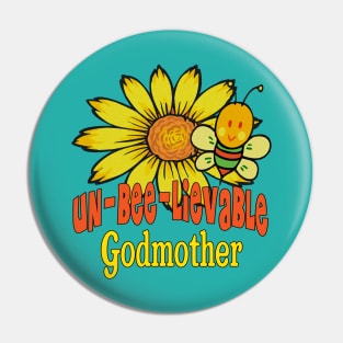 Unbelievable Godmother Sunflowers and Bees Pin