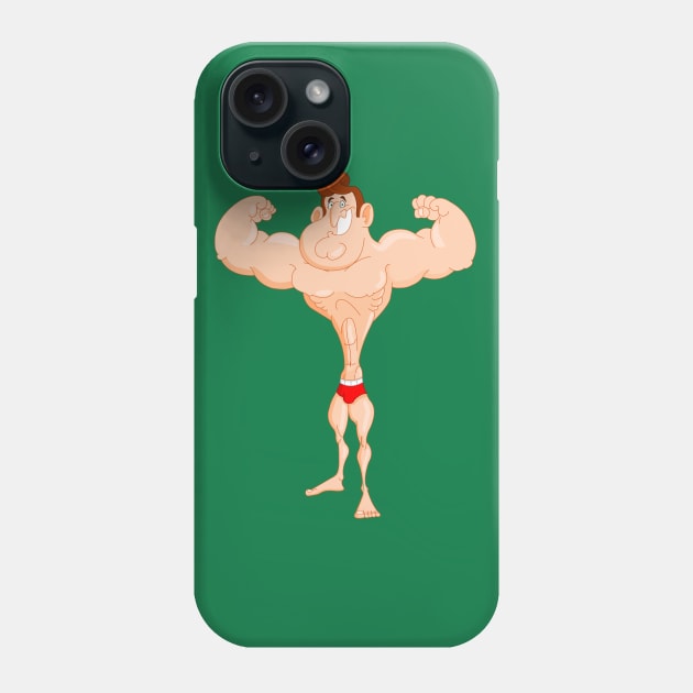 Muscle Man Phone Case by DigiToonsTreasures