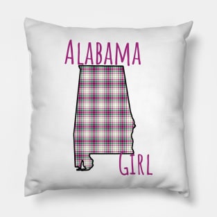 Alabama Girl Plaid Pillow