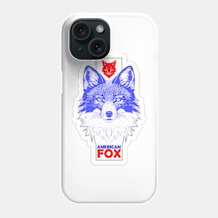 American fox graphic tshirt design by ironpalette Phone Case