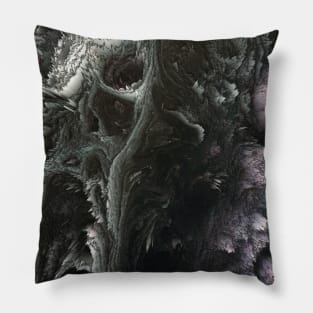 Black Grunge Digital Photo Acrylic Fluid Pour Pillow