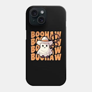 Boohaw Cute Spooky Groovy Cowboy Ghost Phone Case