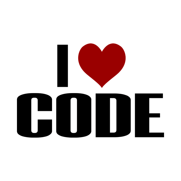 I Love Code Heart Coding Programming Computers by Mellowdellow