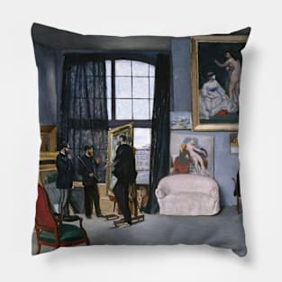 Bazille's Studio by Frederic Bazille Pillow