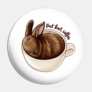 Coffee bunny Pin