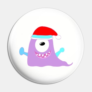 cute puppy gel monster in christmas hat Pin