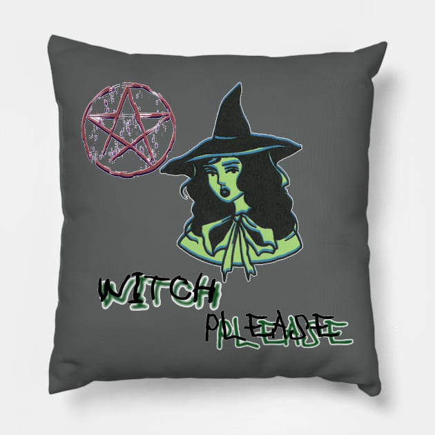 Witch Please Pillow by Cipher_Obscure