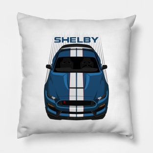 Ford Mustang Shelby GT350R 2015 - 2020 - Ford Performance Blue - White Stripes Pillow