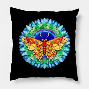 Butterfly Art - Vibrant Geometric Pillow