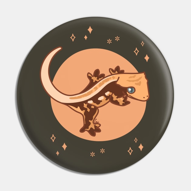 Harlequin Pinstripe Crested Gecko - Tri-color Pin by anacecilia