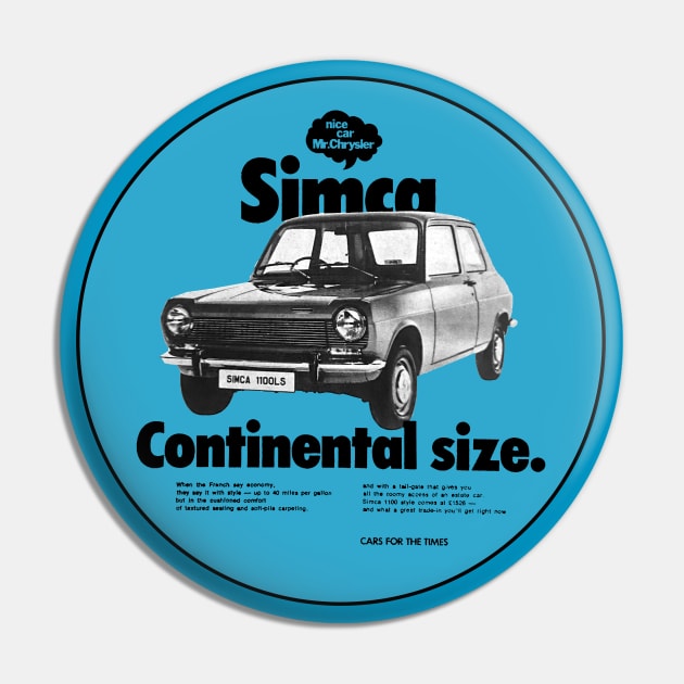 SIMCA 1100LS - advert Pin by Throwback Motors