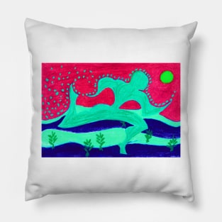 Human/nature II/VI Pillow